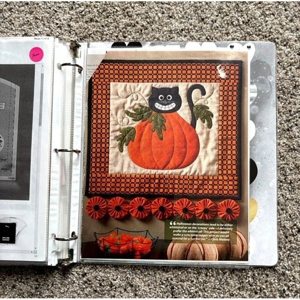 Quilting Patterns 17 pages double-sided ring binder preowned